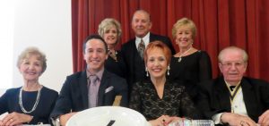 Appearing at Dollars for Scholars benefit were, top row from left, Carol Lutgen Jim Zurak and Nancy Zurak; and bottom row, from left,dancing judges Geri Conrad, Greg Nelson, Suzanne Crosby and Don Wyman.