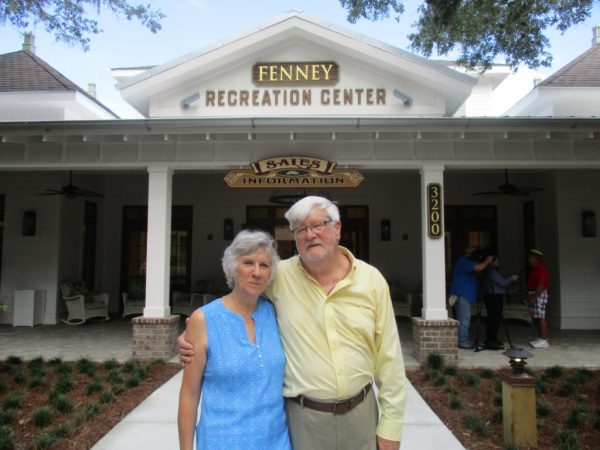 Commissioner Joe Elliott and wife Barbara at the new recreation center.