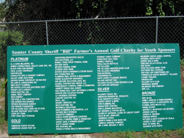 Sponsors for SCSO Charity Youth Scramble