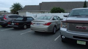 The parking spots were mostly full Friday at the Kingfisher Villas.