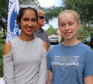 Villages Charter School 9th graders Sasha Ussery and Jasmine Morgan were program volunteers.