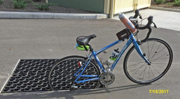 A Villager's bicycle got stuck in a storm drain during a recent ride to the Village of Fenney.