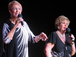 Jan Lavin, left, and Diana Arlt celebrate the fourth anniversary of the Showcase of Talent.