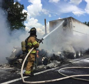 Marion County Fire Rescue was called to Interstate 75 Friday afternoon to exttinguish