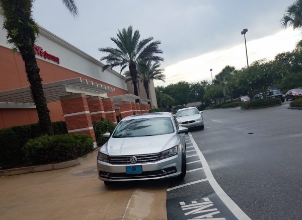 Parked in the fire lane at Target