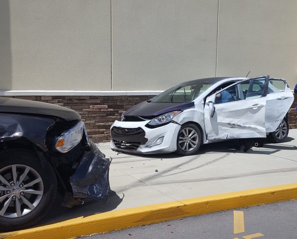 The stolen car sustained damage in the accident at Stein Mart at Lady Lake Crossing.