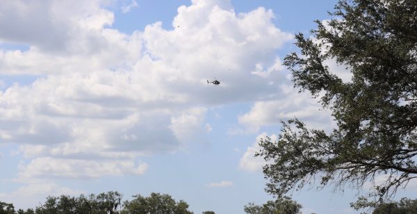 A helicopter was part of the search.