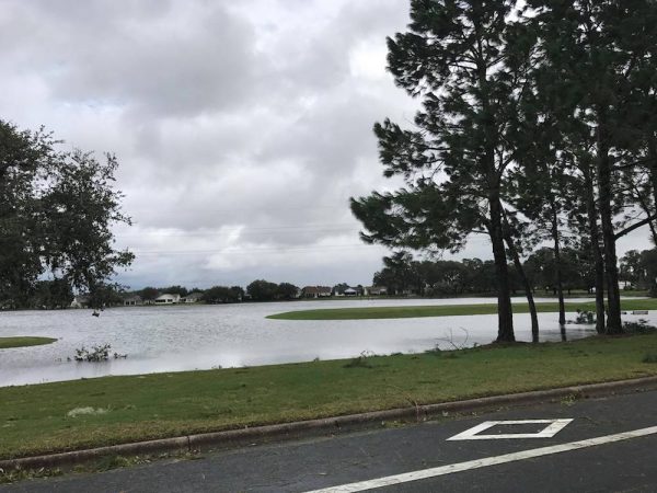 Flooding on El Santiago Golf Course