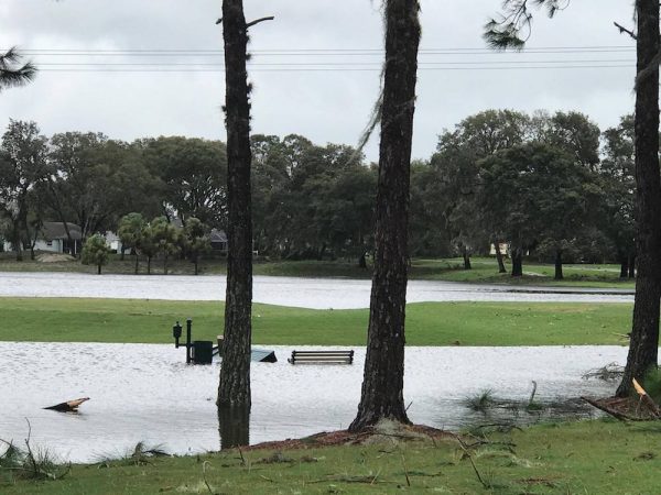 Flooding on El Santiago Golf Course