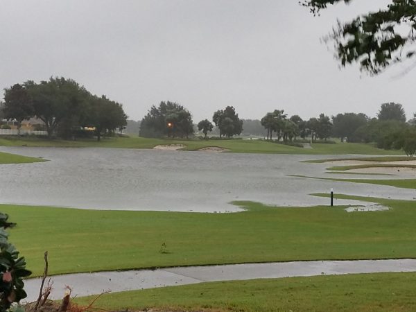 Hole 6 on Glenview Golf Course has been completely flooded
