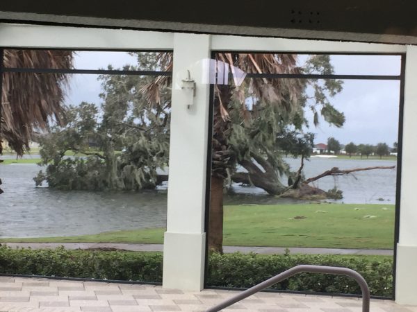 Pensacola golf course flooded, large oak tree downed