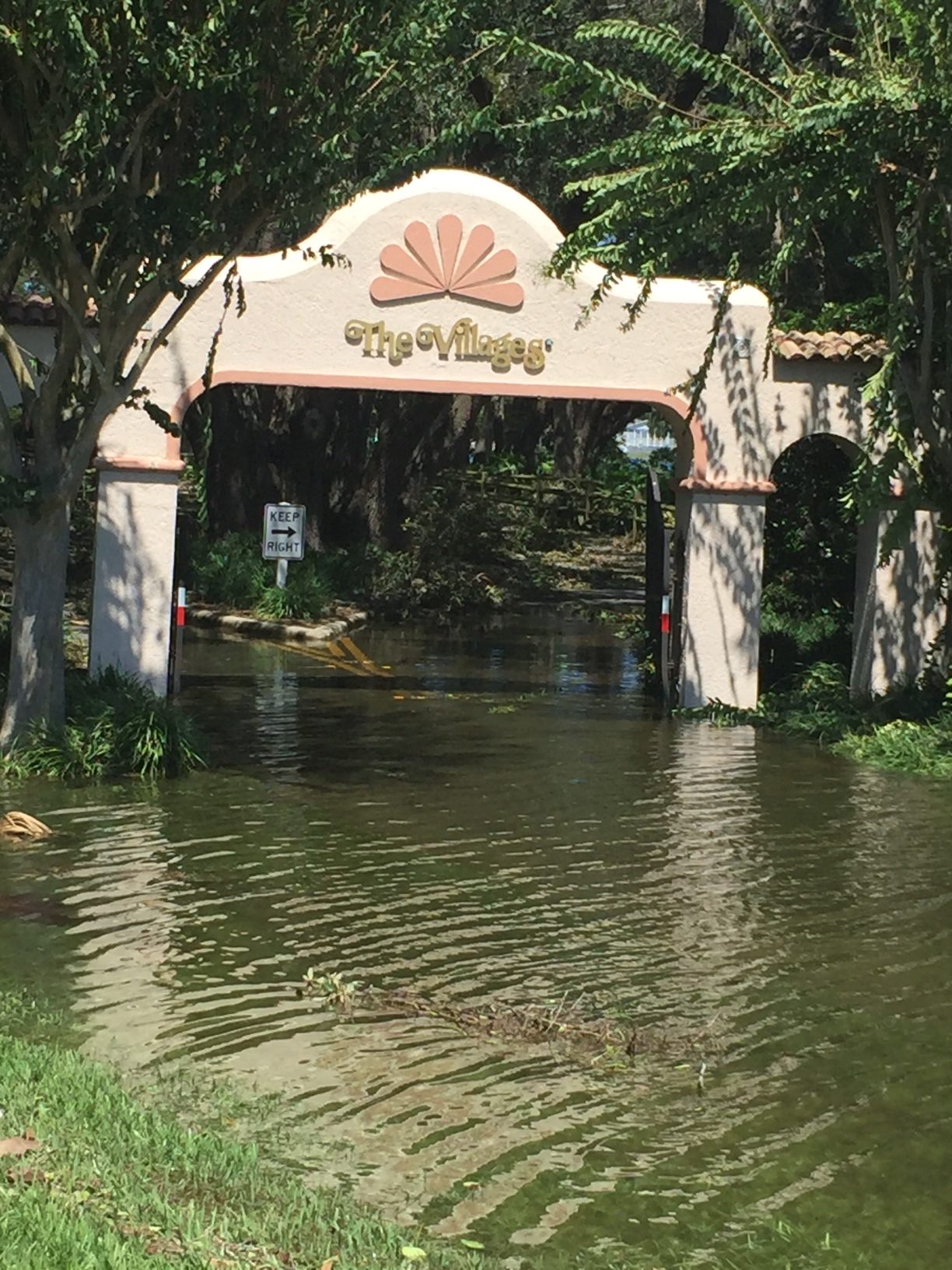 Paradise Lake has flooded on the Historic Side of The Villages.