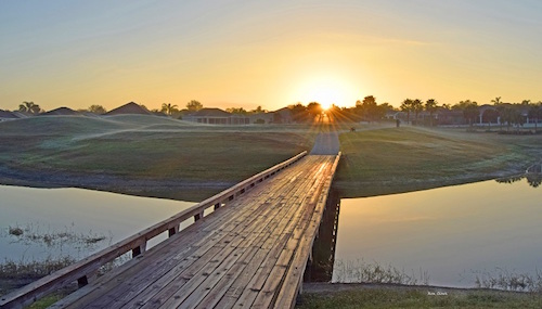 Sunrise over Bogart Executive Golf Course in The Villages