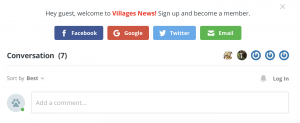 New comments on Villages-News.com