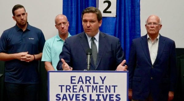 Governor Ron DeSantis announced the opening of a new monoclonal antibody treatment facility in villages