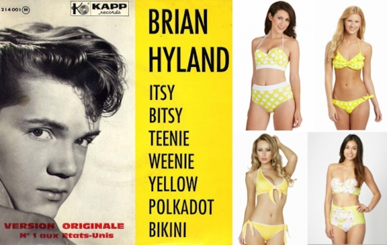 We may never pass this way again - at least not in an itsy bitsy teenie  weenie yellow polka dot bikini 