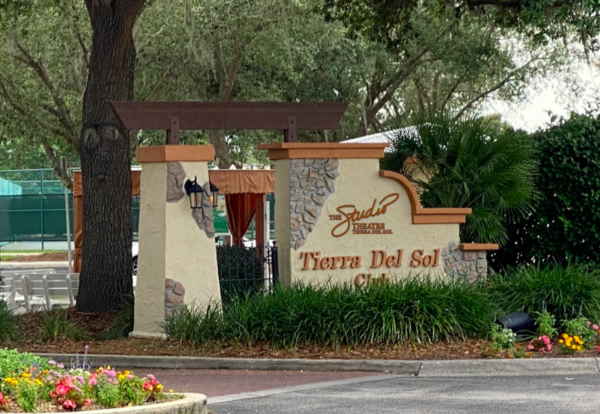 The Developer wants to update the sign at the entrance to the Tierra Del Sol recreation center complex to reflect the. presence of The Studio Theater.