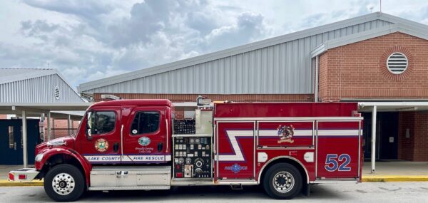 Lake County Fire and Rescue helped with the transformation of the school into a hurricane shelter.