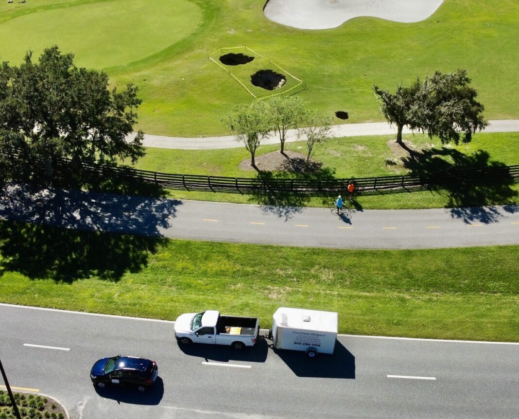 Sinkholes open up at golf course in The Villages in wake of Hurricane