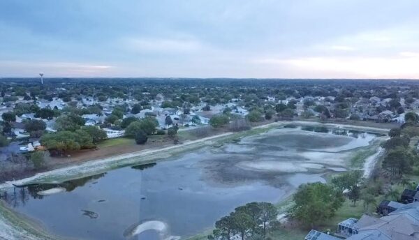 Ashland Pond has been drained for maintenance work but is being refilled