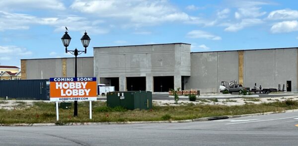 Brisk progress is being made at the site of the New Hobby Lobby at Buffalo Ridge Plaza