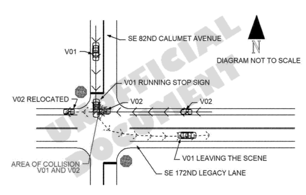 This diagram included in the accident report showed how the collission occurred