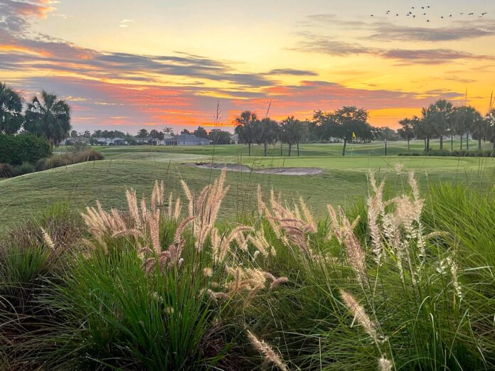 Stunning sunrise over Pimlico Executive Golf Course