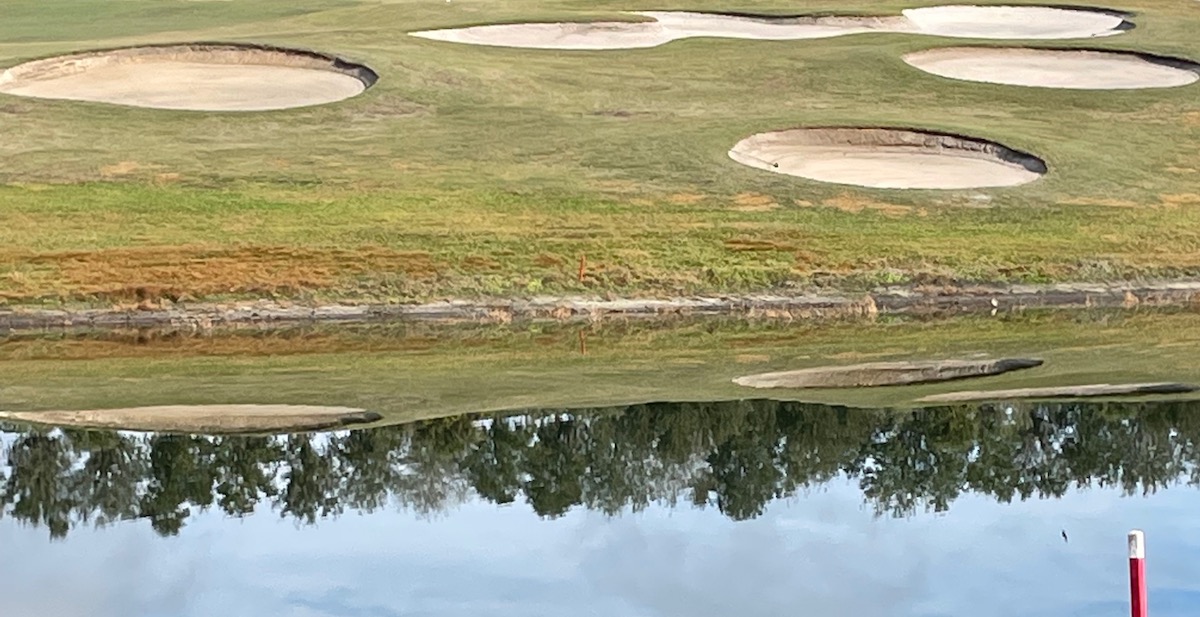 Reflections of sand trap in The Villages