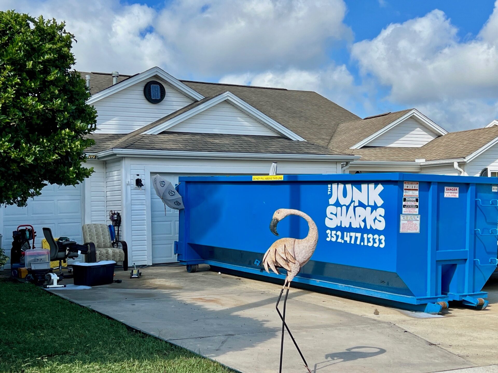 Dumpster arrives at home of hoarders in The Villages