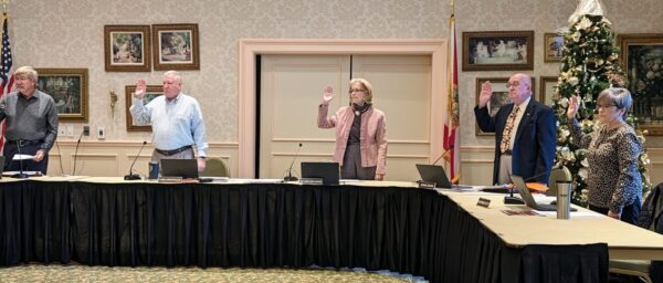 The new members of the The Villages Public Safety Department Dependent District board took the oath Friday at Savannah Center