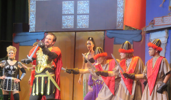 Jack Filkins, center, leads his Roman soldiers into mischief