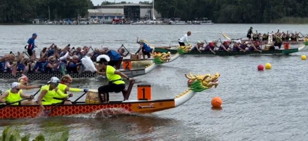 Dragon Boaters competed this past weekend at the Central Florida Dragon Boat Challenge on Lake Harris