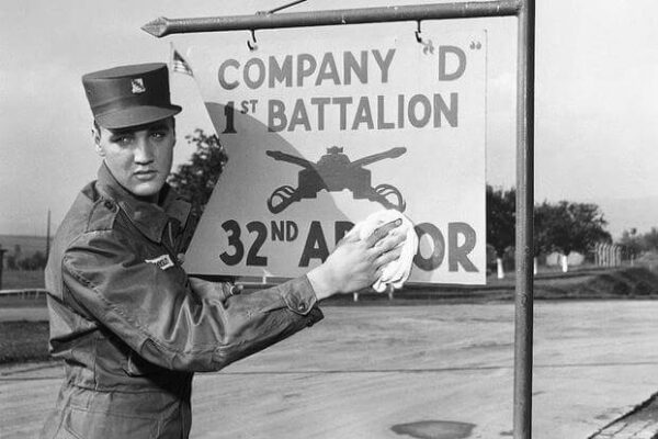 Elvis Presley on duty in Germany