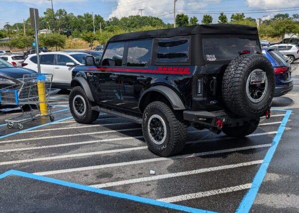 This Bronco with a Georgia license plate was parked at Walmart