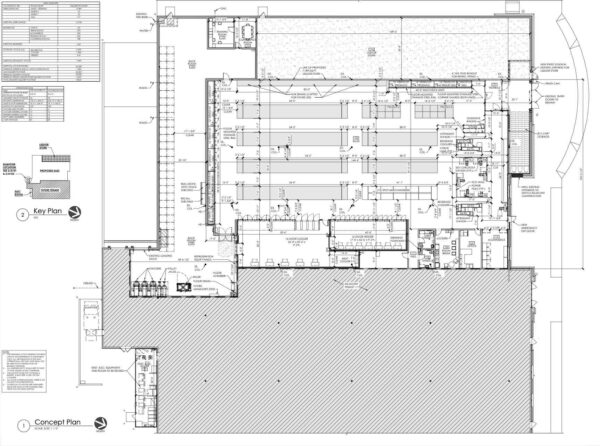 The site plan for the new ALDI replacing Winn-Dixie at 820 Old Camp Road in The Villages.