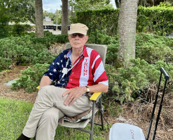 Villager Don Eaton was counting golf carts at the golf cart rally