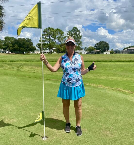 Deborah Gleason was thrilled to get a lucky ace while golfing in The Villages