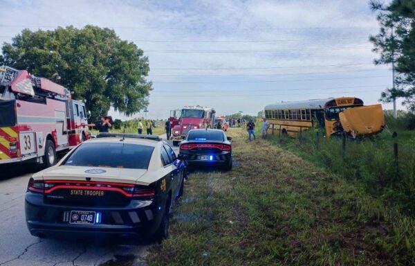 The Florida Highway Patrol was investigating the school bus crash in Sumter County