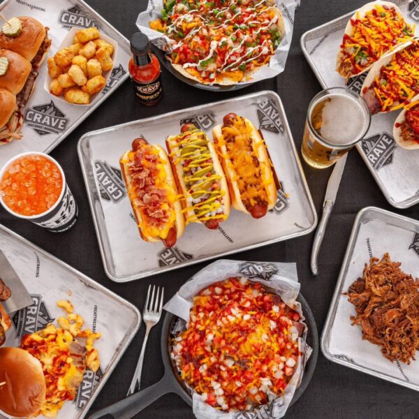 Crave Hot Dogs BBQ and Beer offers a menu dominated by hot dogs