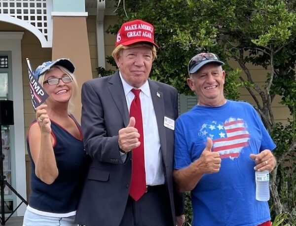 Villager Stan Swies is always popular when he dressed up as Donald Trump