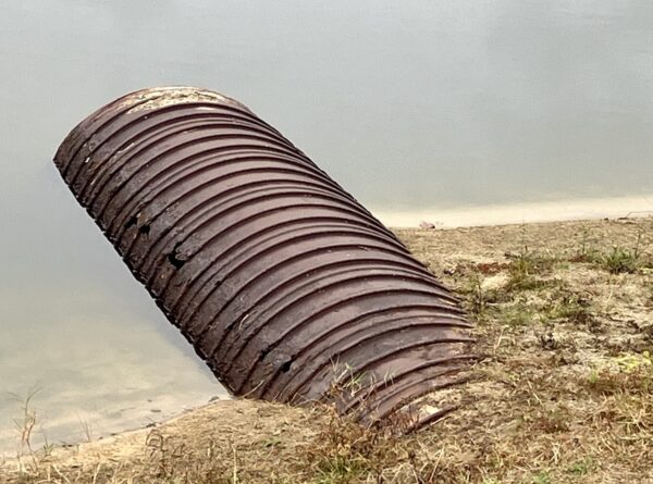 The pipe requires urgent repair after a sinkhole opened up at SeaBreeze Recreation Center.