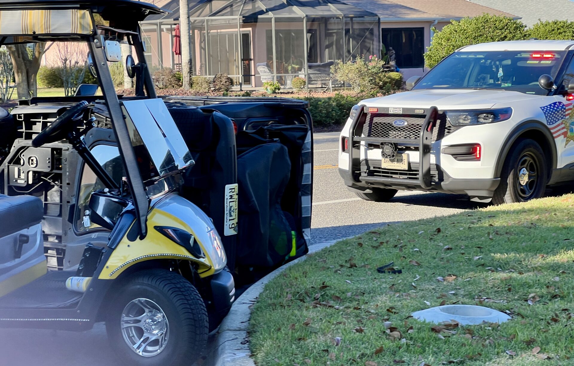 Villager injured in golf cart crash found at fault in accident