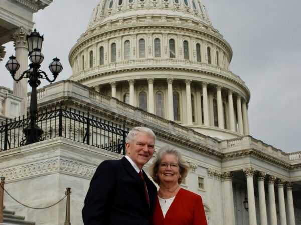 Congressman Daniel Webster poses with his wife at the U.S. Capitol