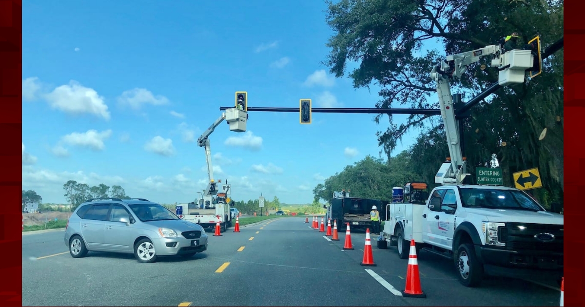 Traffic Signal Installed On County Road 466 To Accommodate Massive 