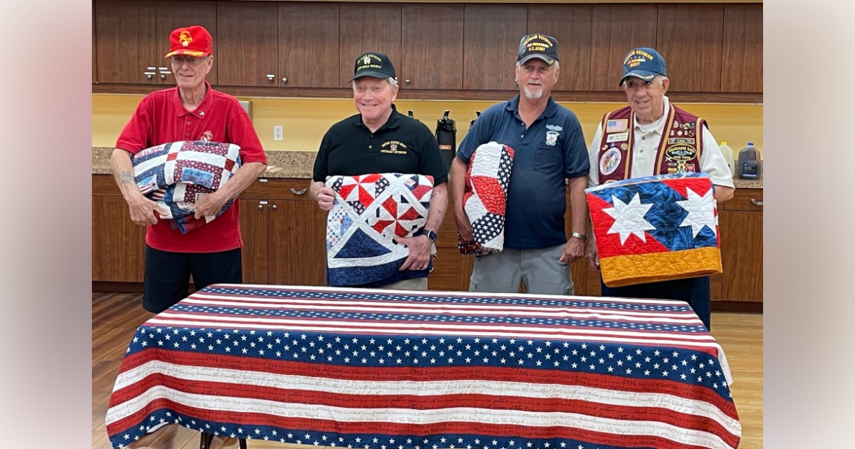 Veterans Honored With Quilts Of Valor Made By Villages Quilters ...