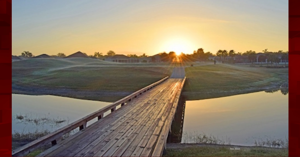 Sunrise over Bogart Executive Golf Course in The Villages Villages