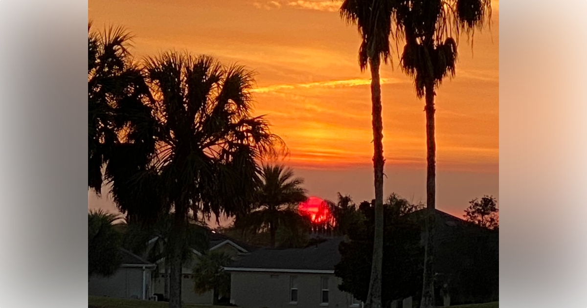 Sun Setting Over Yankee Clipper Executive Golf Course